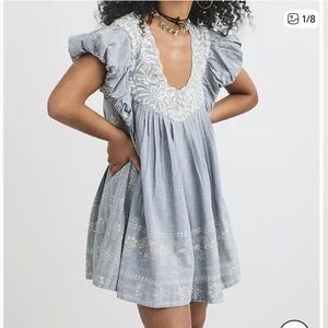 Free People Blue Periwinkle cutie pie xs Dress